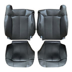 For 1999-2002 Chevy Silverado 1500 Driver & Passenger Leather Seat Cover Black