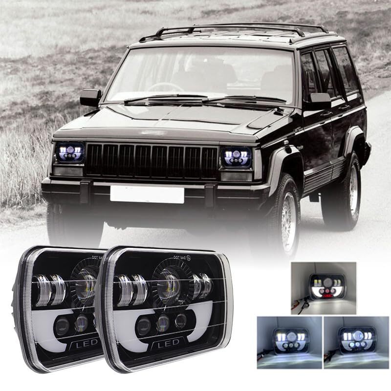 Headlamp Projector Kit High/Low Sealed Beam w/DRL Super Bright 12000lm