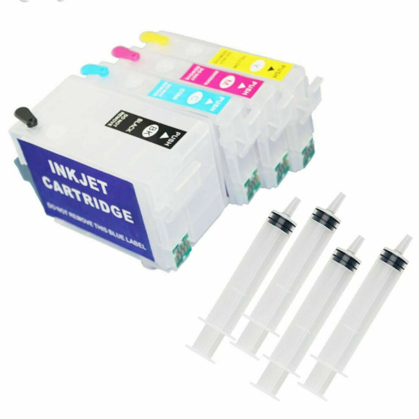 Printers 4 Color Refillable ink cartridges for Epson WorkForce 7610 7710 7210