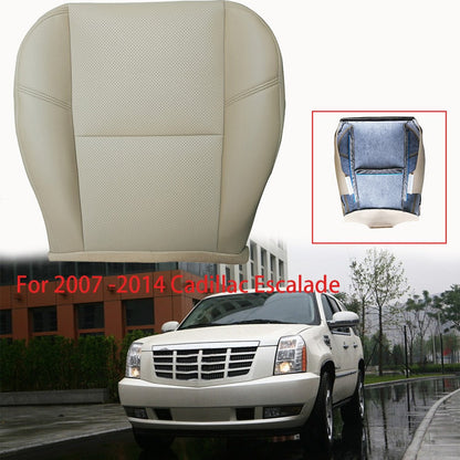 Front Bottom Leather Seat Cover Tan For 2007 2008 - 2014 Cadillac Escalade