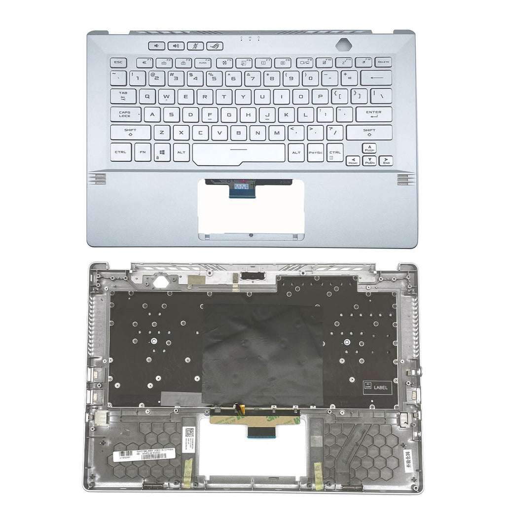For Asus GA401Q GA401 GA401I GA401U 14in Palmrest Cover Backlit Keyboard Silver
