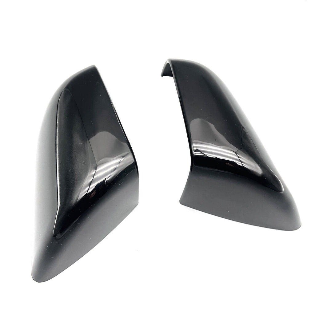 2PCS Left + Right Rear View Side Mirror Cover Skull Cap Black For Tesla Model y