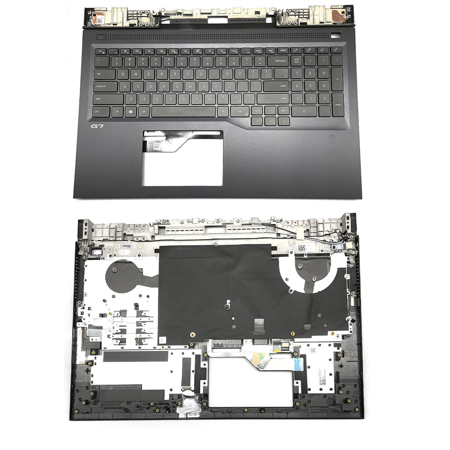 For Dell 17 G7 7700 0RC7PR RC7PR US Palmrest Upper Case w/Backlit Keyboard Black