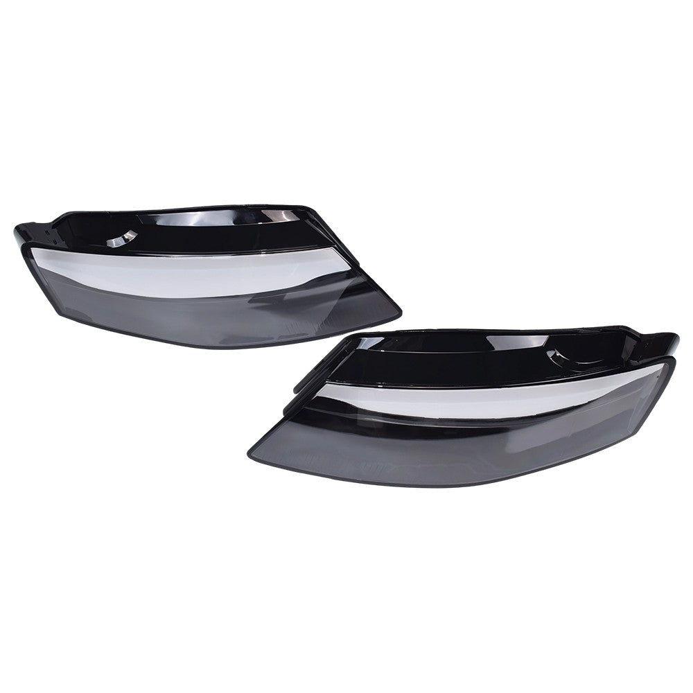 2PCS Left & Right For 2009-2012 Audi A4 Headlamp Cover Headlight Lens Cover