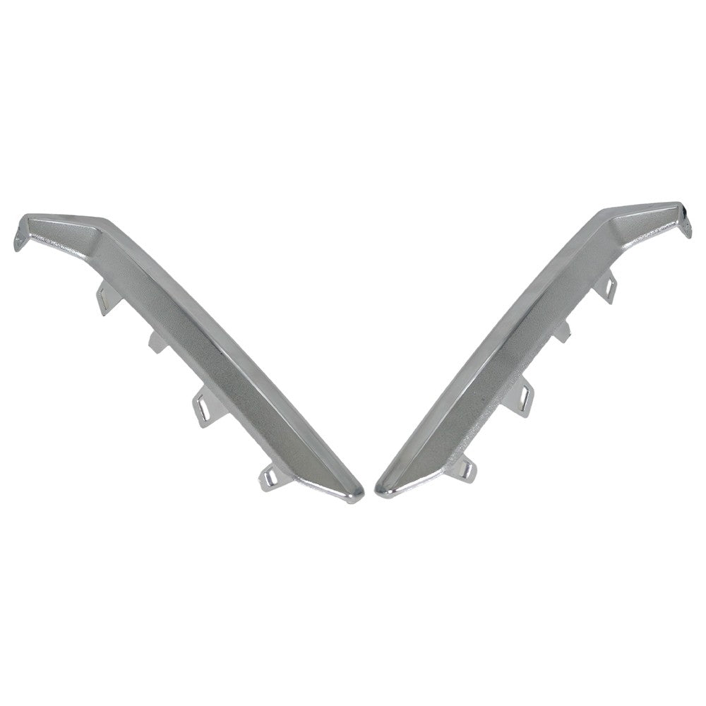 Left&Right Front Fog Light Cover Trim Chrome For 2017 2018 Subaru Forester