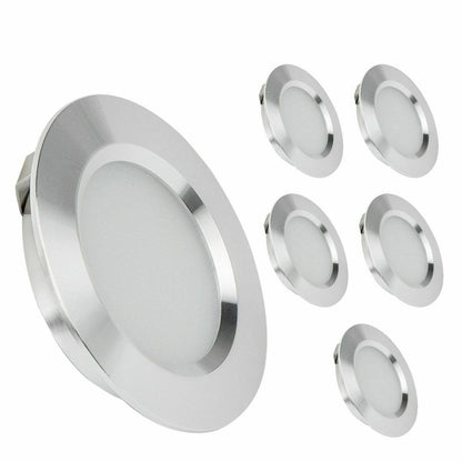 6X 12V LED Lights Recessed Ceiling light For RV Camper Interior Cool White 6400K