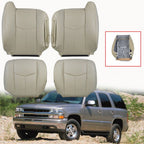 For 2003-2006 Chevy Suburban Driver Passenger Bottom &Top Leather Seat Cover Tan