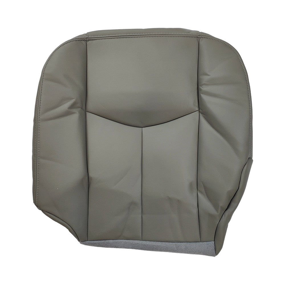 Driver Bottom Leather Seat Cover Gray For 2003 2004 - 2006 GMC Sierra