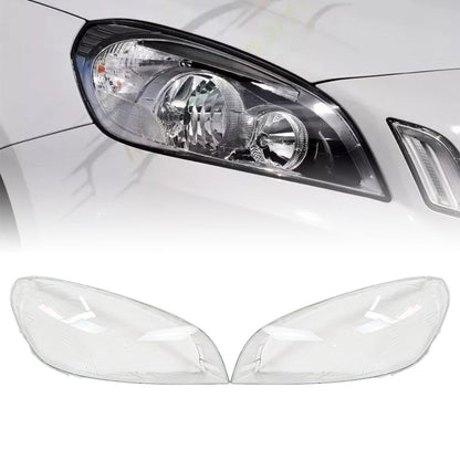 A Pair Front Headlight Lens Shell+Sealant Glue For Volvo S60 V60 2011-12-2013