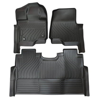 New TPE Floor Mats for 2015-2025 Ford F-150/F-150 Lightning Super Crew Cab Liner