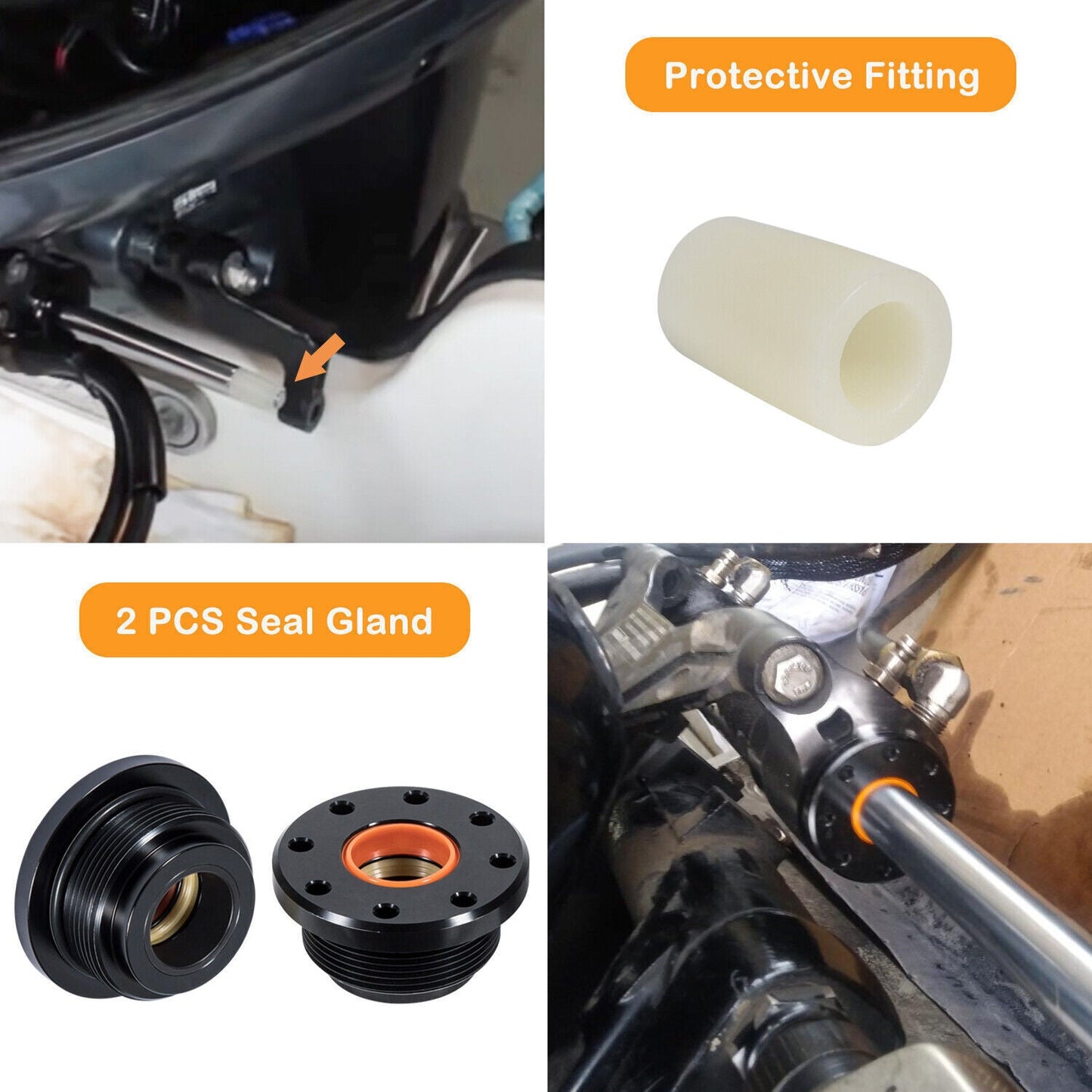 HS5157 Front Mount Hydraulic Steering Cylinder Seal Kit For SeaStar HC5345