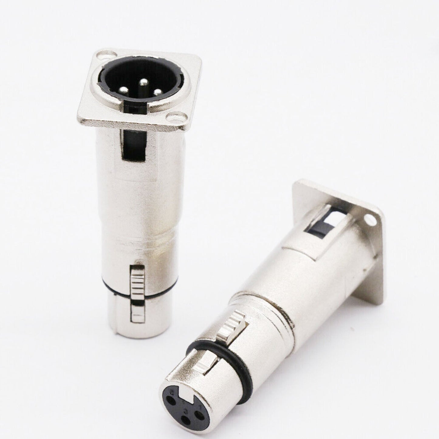 3Pin XLR Male to Female Audio Pass Thru Feed Panel Mount Connector Adapter US