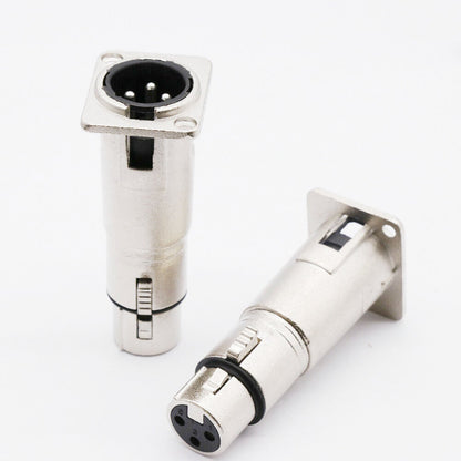 3Pin XLR Male to Female Audio Pass Thru Feed Panel Mount Connector Adapter US