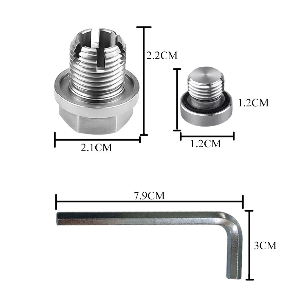 Oil Drain Plug Self Tapping Piggyback Stainless Steel Repair Kit M12