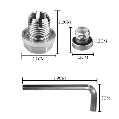 Oil Drain Plug Self Tapping Piggyback Stainless Steel Repair Kit M12