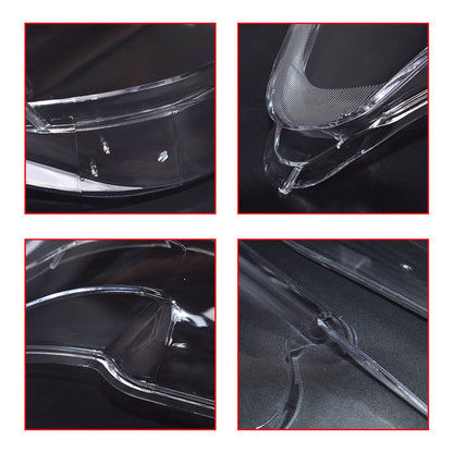 Left Right Clear Headlight Headlamp Lens Cover For BMW 7 Series E65 E66 2002-05