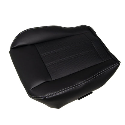 Driver Side Bottom Seat Cover Black White Seam For 2008-2020 Dodge Grand Caravan