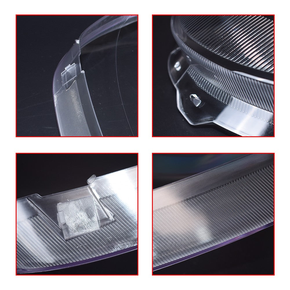 For Porsche Cayenne 2003-2006 2PCS Car Headlight Lens Cover Shell+Glue Clear L+R