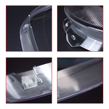 For Porsche Cayenne 2003-2006 2PCS Car Headlight Lens Cover Shell+Glue Clear L+R