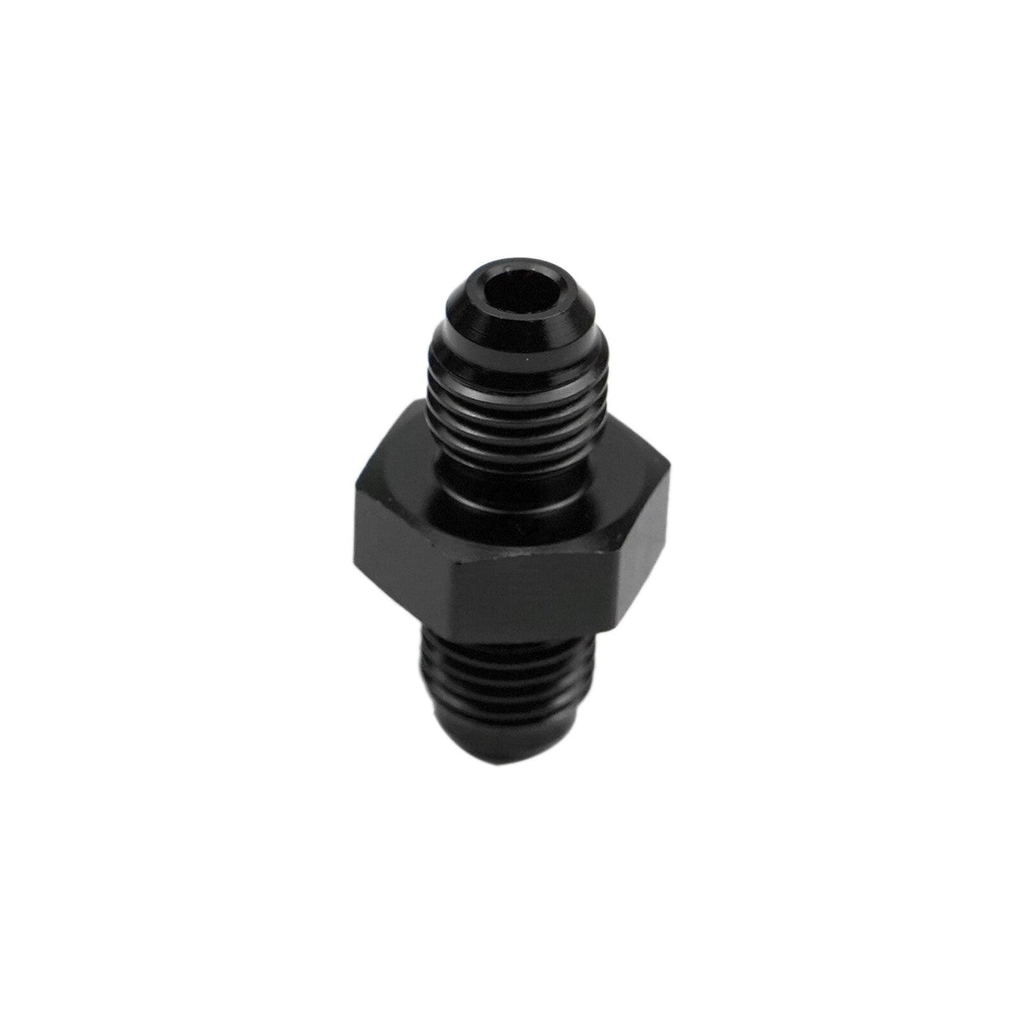 4 to 4 Male Flare Union Coupler Fuel Hose Fitting Coupling Aluminum Black 2x