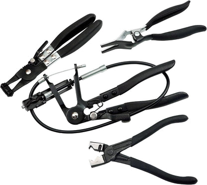4 Pcs Hose Clamp Pliers Flat Band Hose Clamp Plier Hose Clamp Tool With 27" Long