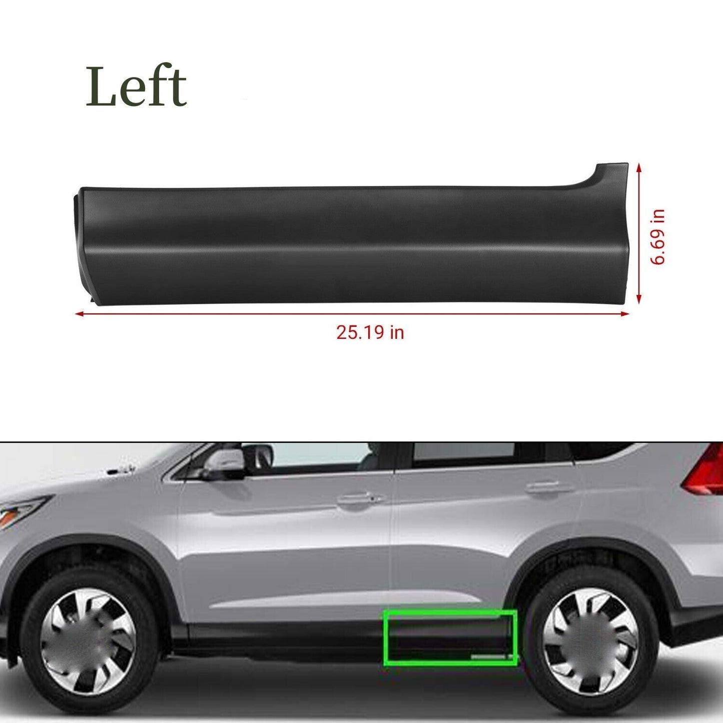 Rear Left Door Lower Molding Garnish Panel For Honda CR-V 2012-16 75333-T0A-A01