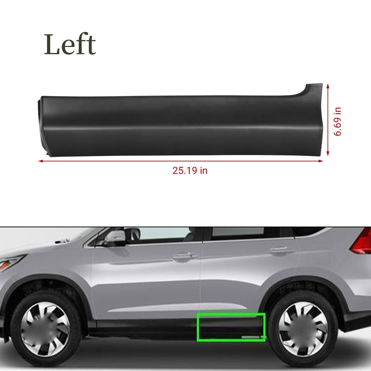 Rear Left Door Lower Molding Garnish Panel For Honda CR-V 2012-16 75333-T0A-A01