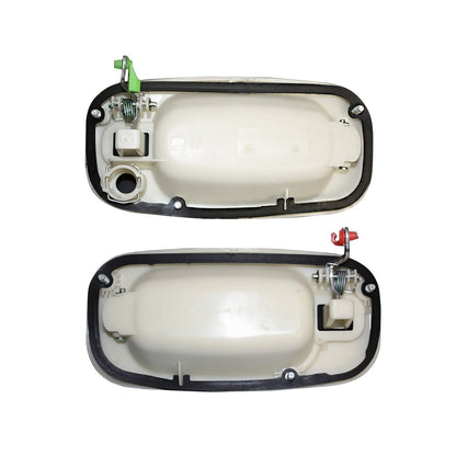 Front Exterior Olympic White Painted Door Handle Set Fit For 1999-2007 Silverado
