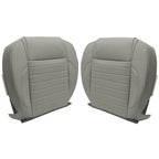 Driver & Passenger Bottoms Leather Cover Gray For 2010 - 2014 Ford Mustang