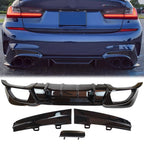 Gloss Black Rear Diffuser For BMW 330e xDrive 2022	Base Sedan 4-Door L4 2.0L