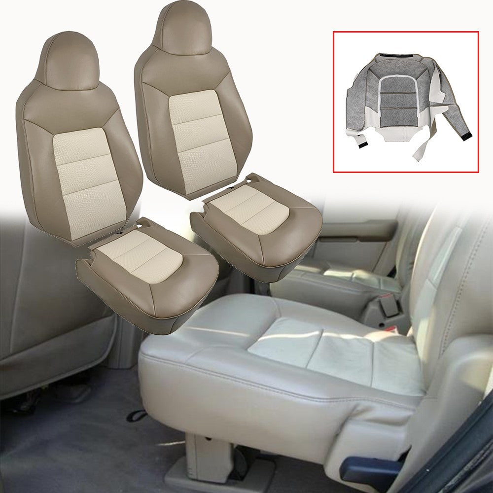 Driver Passenger Leather Seat Cover For 2003 2004-2006 Expedition Eddie Bauer