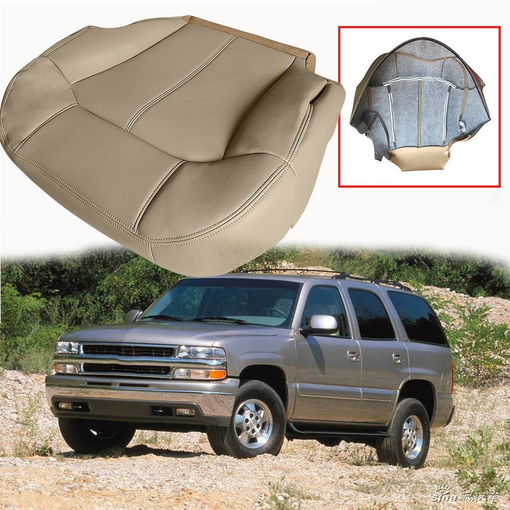 Driver Bottom Leather Seat Cover Tan For 1999-2002 Chevy Tahoe