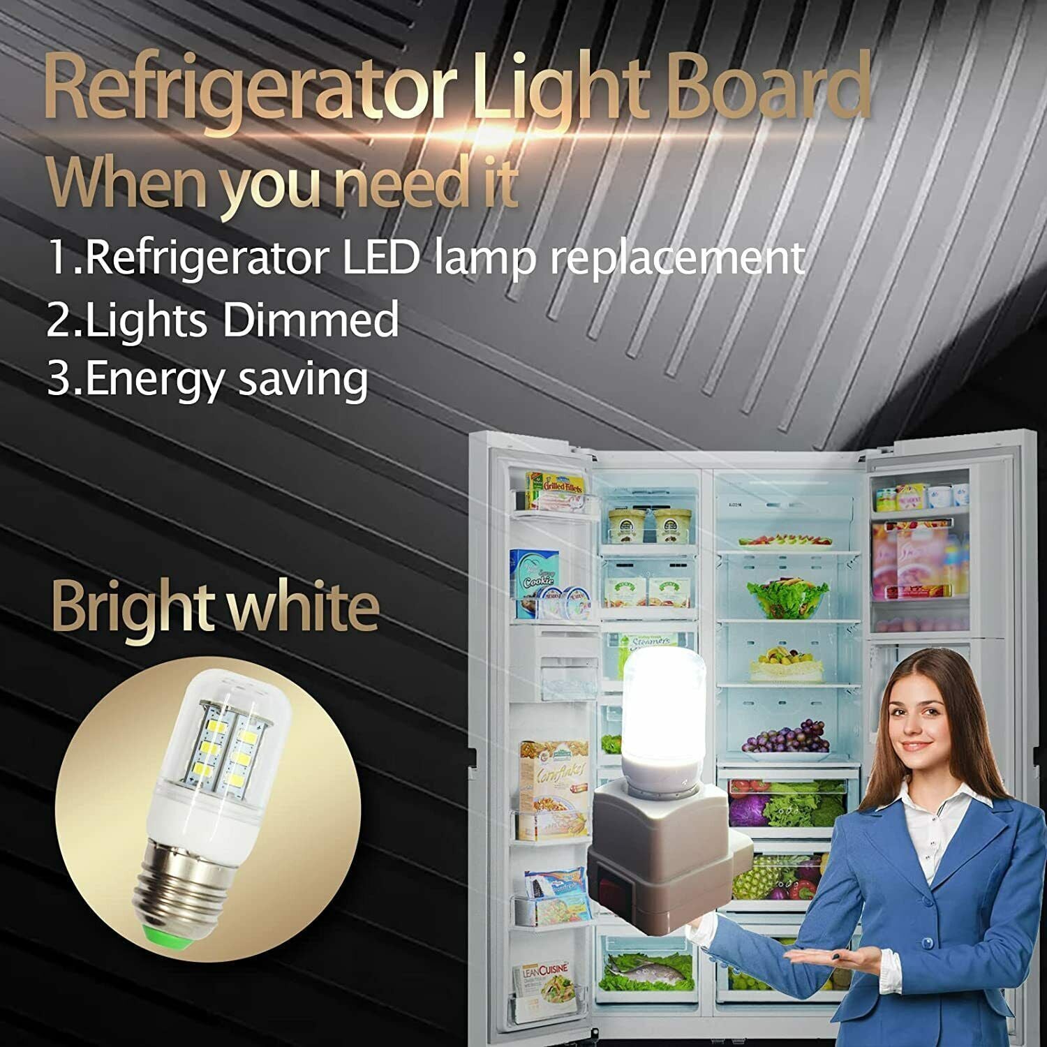 5304511738 PS12364857 AP6278388 Refrigerator LED Light Bulb for Frigidaire 3 5W
