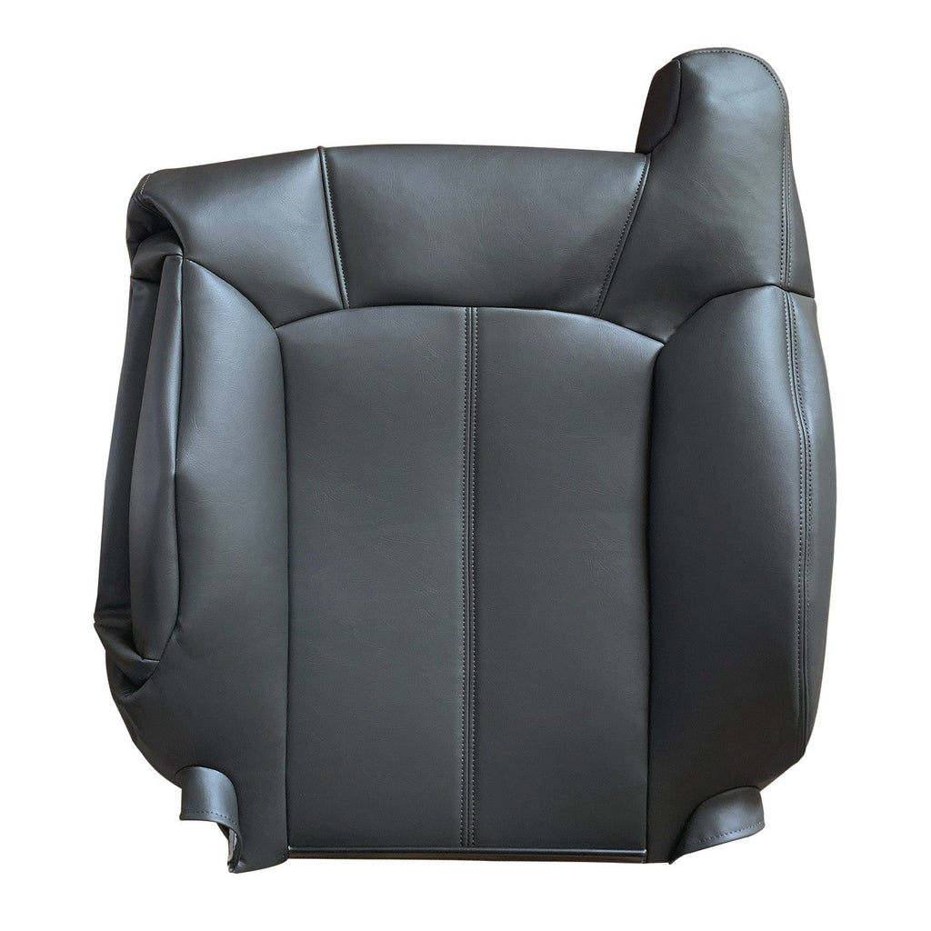 For 1999 2000 2001 2002 Chevy Silverado & GMC Sierra Leather Seat Cover Black