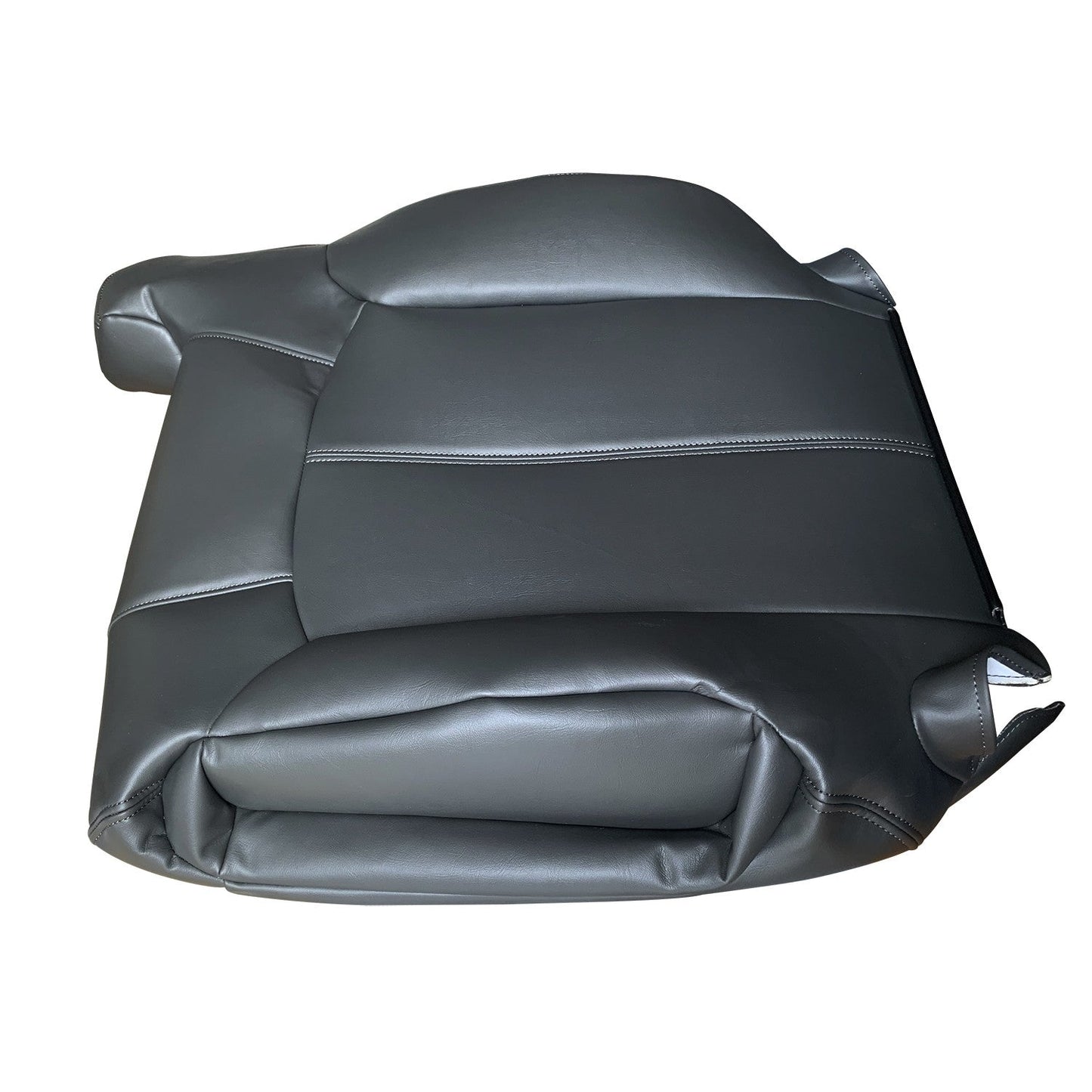 For 1999 2000 2001 2002 Chevy Silverado & GMC Sierra Leather Seat Cover Black