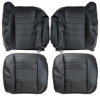 Front Leather Seat Cover Black For 2003 2004 2005 2006 2007 Hummer H2 SUV SUT