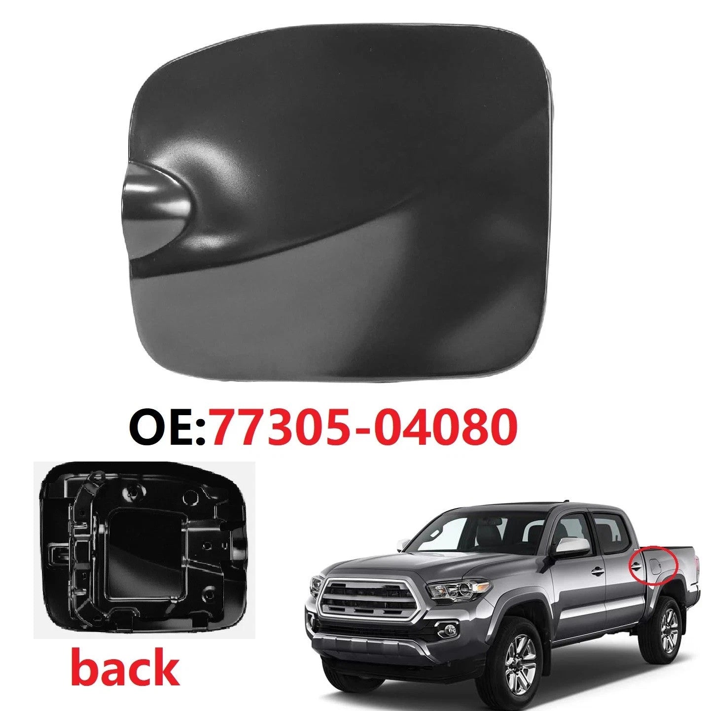 77305 04080 Fuel Gas Door Lid 5FT Bed for Toyota Tacoma 2016 2023 New