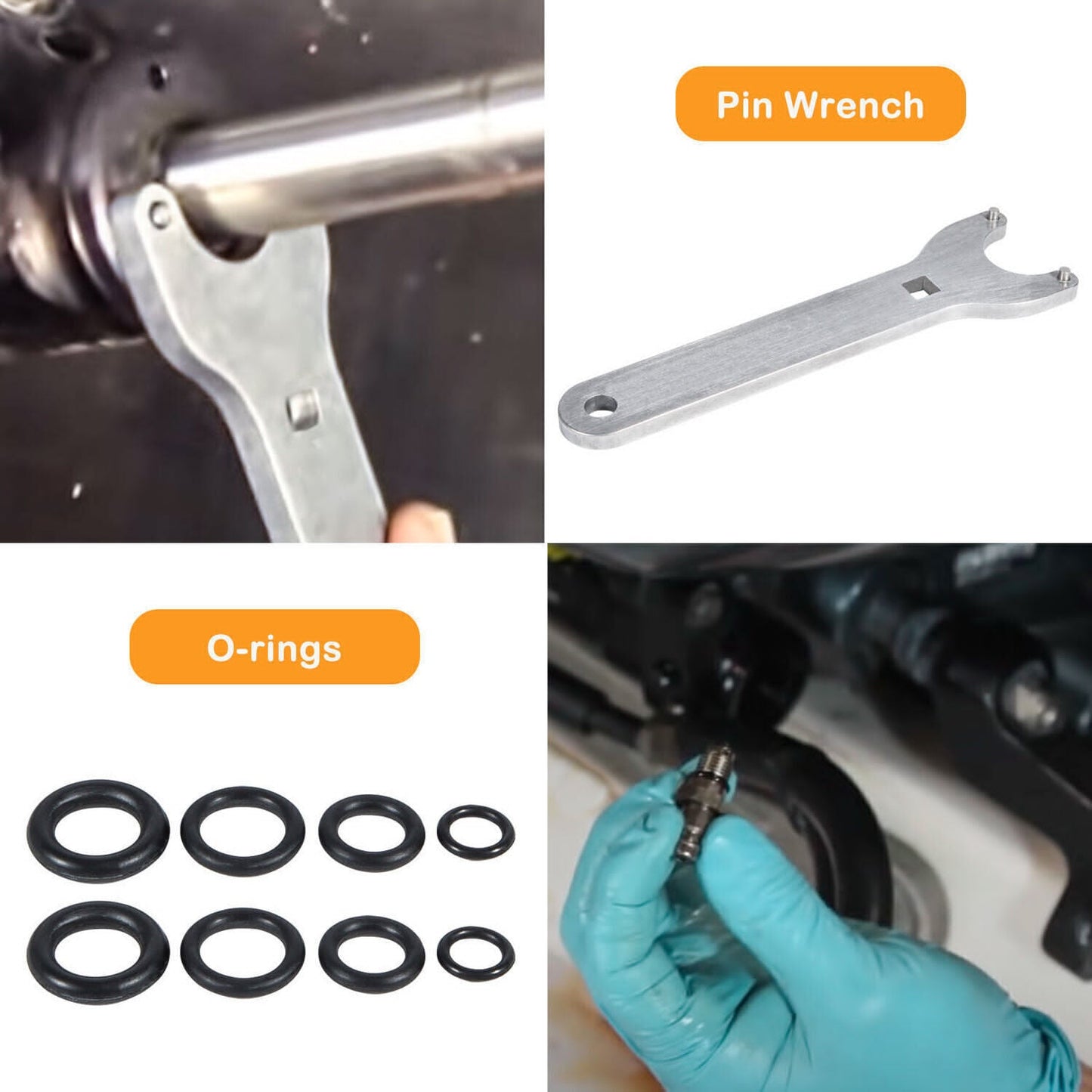 HS5157 Front Mount Hydraulic Steering Cylinder Seal Kit For SeaStar HC5345