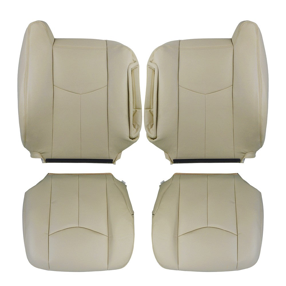 Driver Passenger Leather Seat cover Tan For 2003 2004-2006 Chevy Tahoe Suburban
