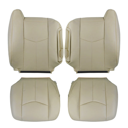 Driver Passenger Leather Seat cover Tan For 2003 2004-2006 Chevy Tahoe Suburban