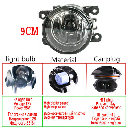 Clear Lens Pair Bumper Fog Light Lamp For 2011-2015 Ford Explorer Ranger 2.0L
