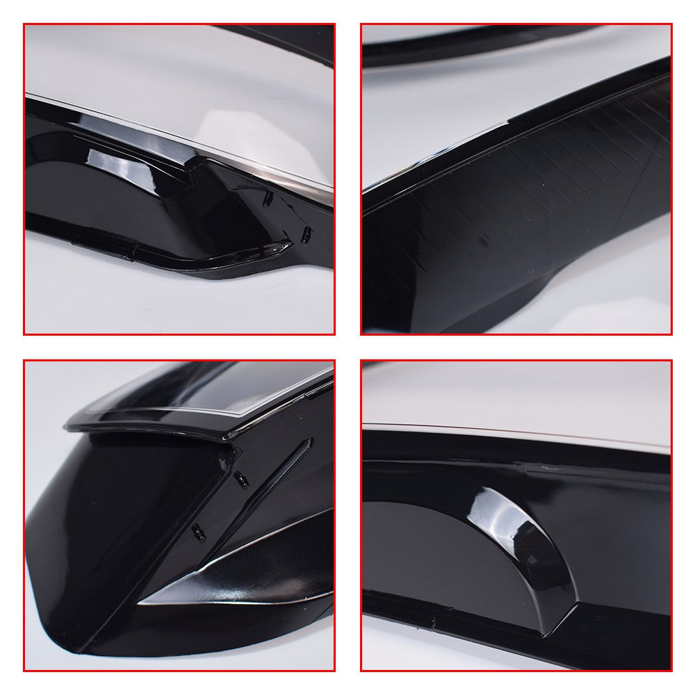 2PCS Left & Right For 2009-2012 Audi A4 Headlamp Cover Headlight Lens Cover
