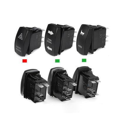 For UTV SXS ATV Rocker Switch Turn Signal Kit Street Led Light Horn Hazard Set