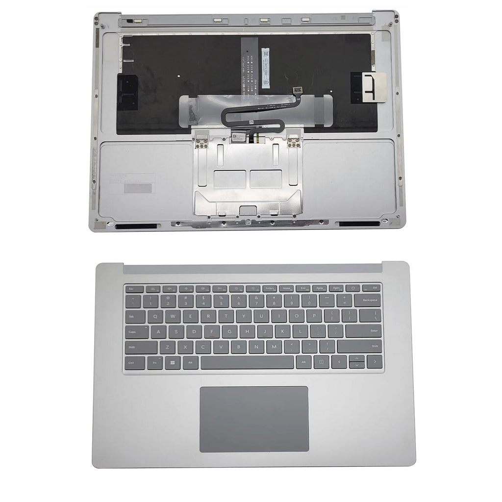New Silver Palmrest Keyboard Touchpad For Microsoft Surface Laptop 3 15" 1873 US