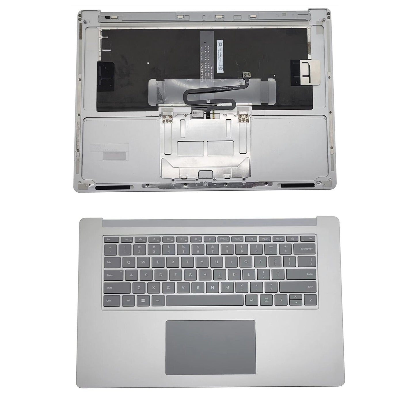 New Silver Palmrest Keyboard Touchpad For Microsoft Surface Laptop 3 15" 1873 US
