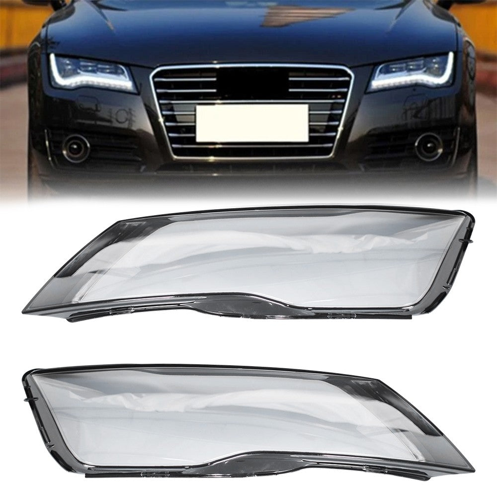 For 2012-2015 Audi A7 S7 RS7 Left & Right Front Headlights Headlamps Lens Covers