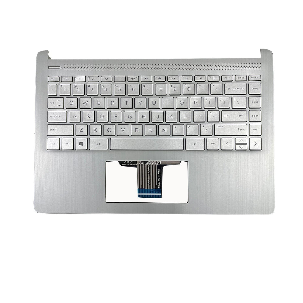 Silver Palmrest Keyboard For HP 14-DQ 14-FQ0110WM 14s-dq 14s-fq 14-FQ L88200-001