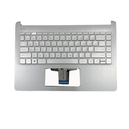 Silver Palmrest Keyboard For HP 14-DQ 14-FQ0110WM 14s-dq 14s-fq 14-FQ L88200-001