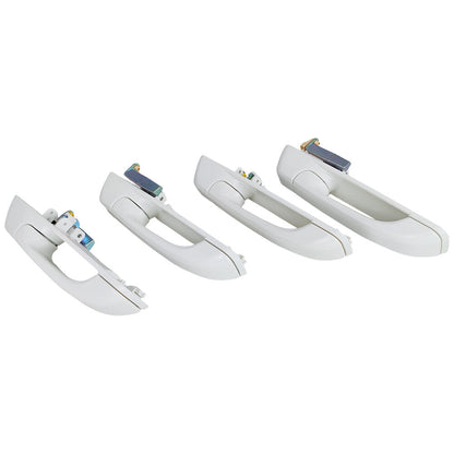 Set of 4 Bright White Door Handles For Dodge Ram 1500 2500 3500 2012-2018