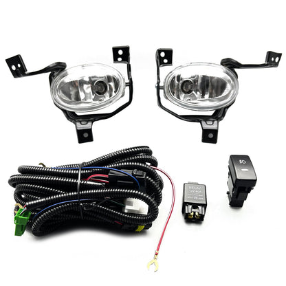 Left+Right Front Bumper Fog Lights+Switch+Wiring For 2010-2011 Honda CR-V CRV